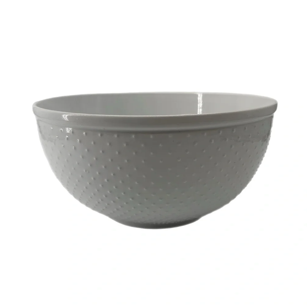 Williams Sonoma Swiss Dot Ceramic WHITE Mixing Bowls Set of 3 NWOB